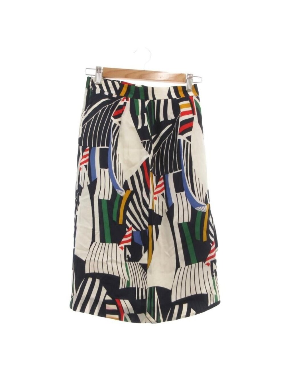 Fendi Vintage Flare Skirt Silk Blend Long All Over Print Multicolor MG 38